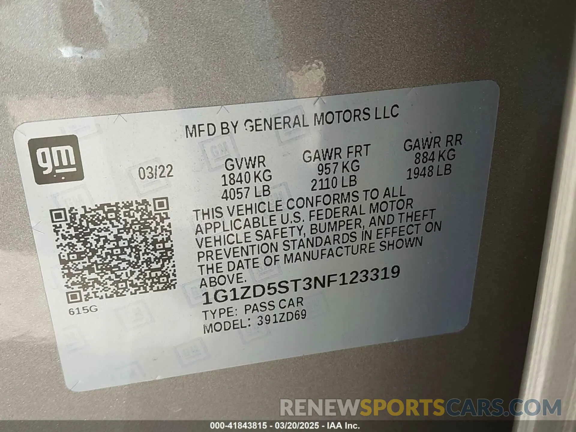 9 Photograph of a damaged car 1G1ZD5ST3NF123319 CHEVROLET MALIBU 2022