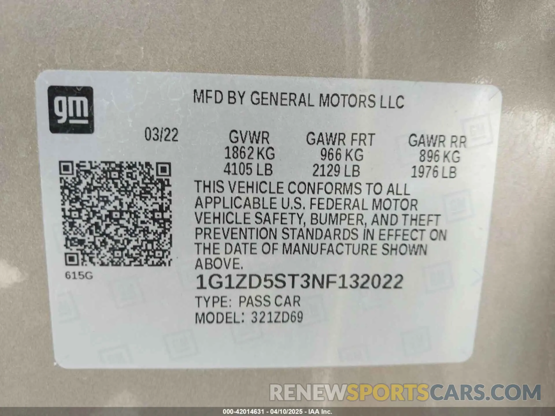 9 Фотография поврежденного автомобиля 1G1ZD5ST3NF132022 CHEVROLET MALIBU 2022