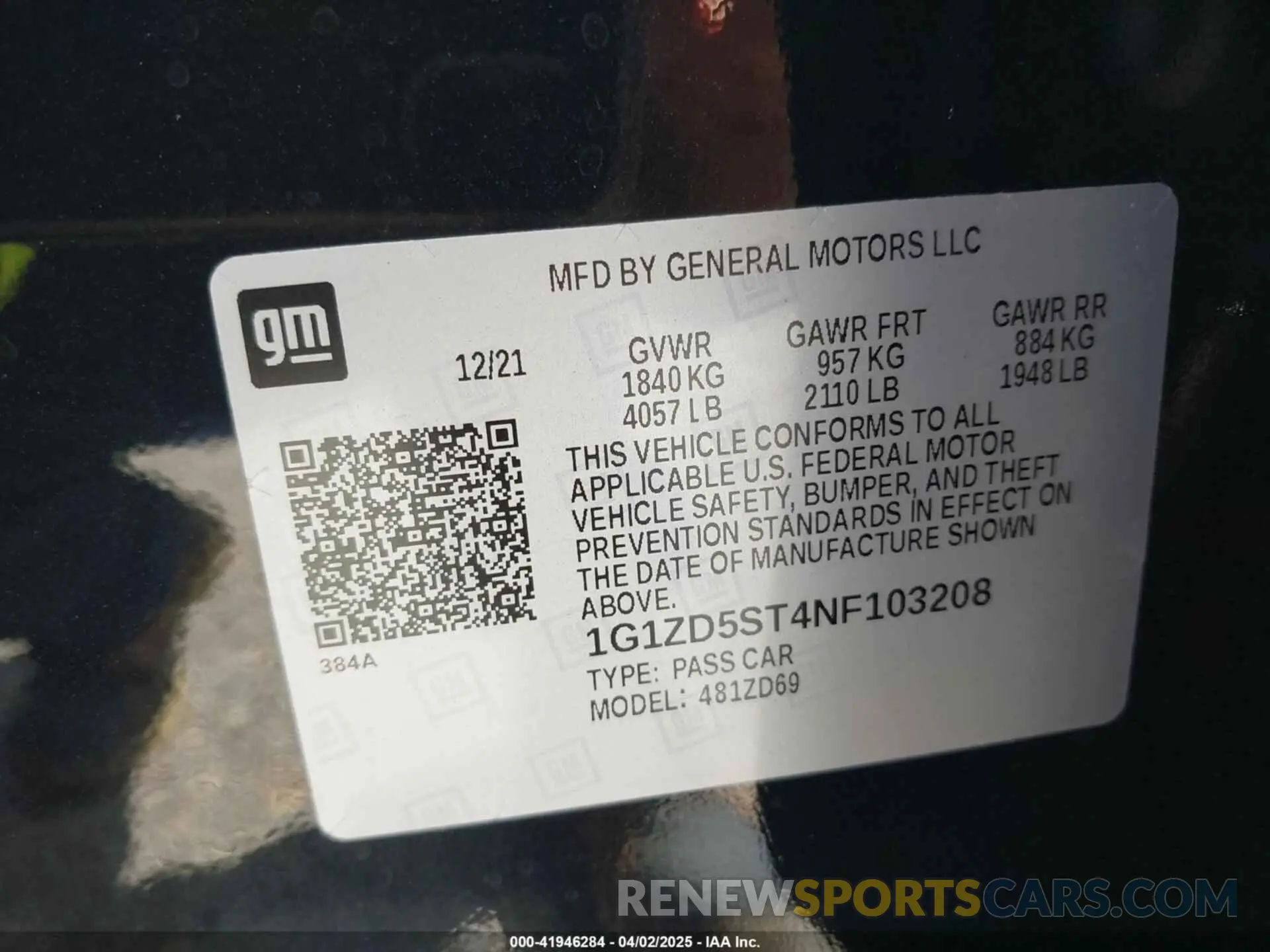 9 Фотография поврежденного автомобиля 1G1ZD5ST4NF103208 CHEVROLET MALIBU 2022