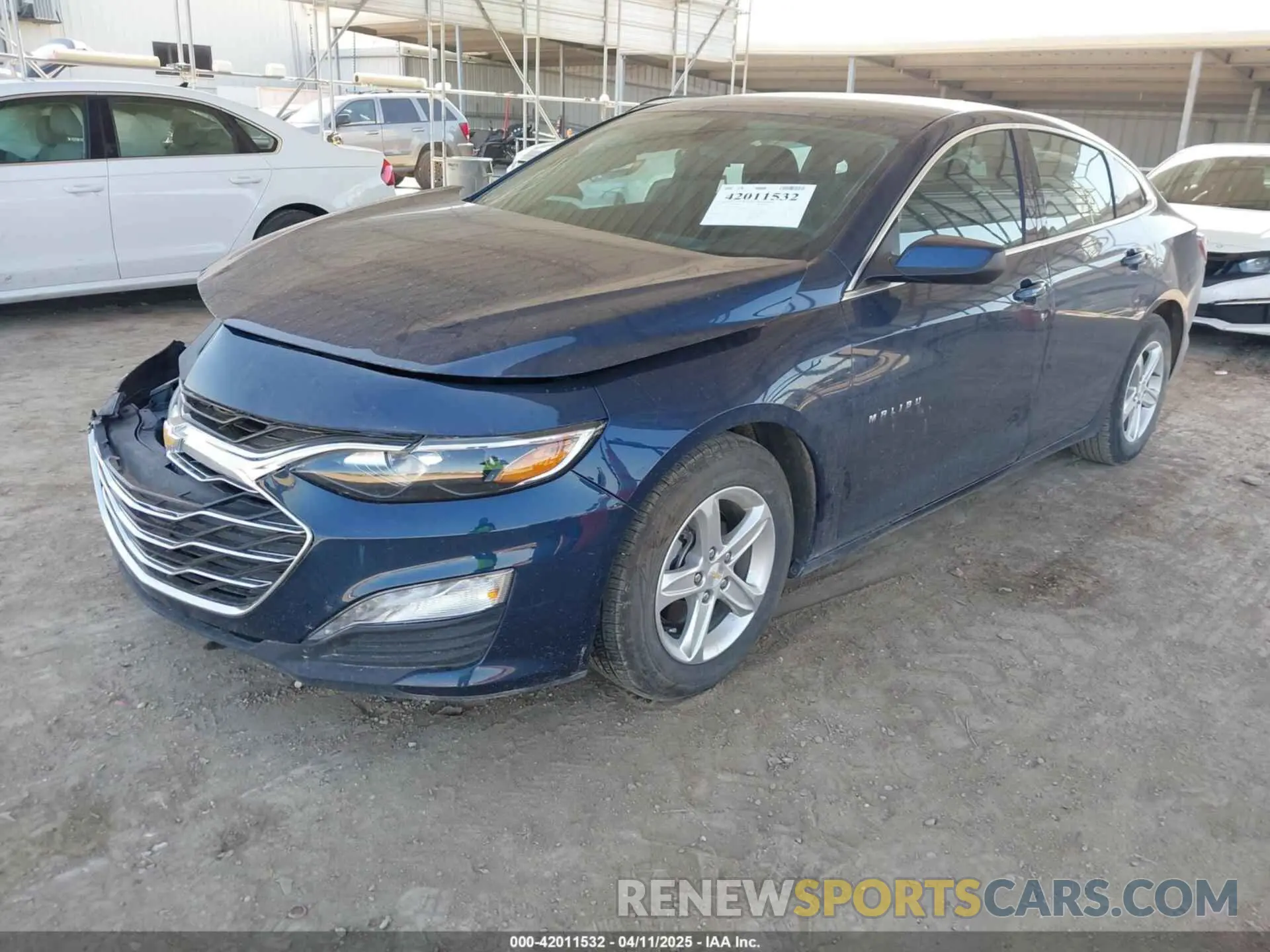 2 Photograph of a damaged car 1G1ZD5ST4NF179317 CHEVROLET MALIBU 2022