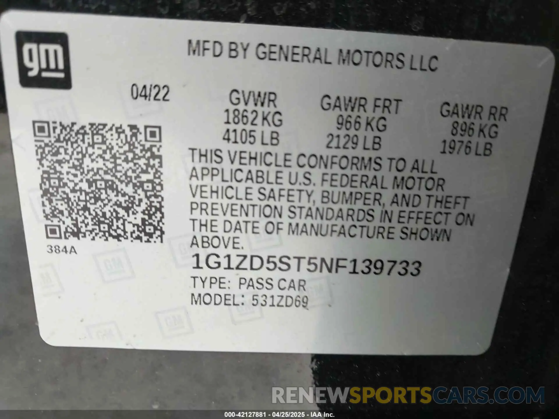 9 Photograph of a damaged car 1G1ZD5ST5NF139733 CHEVROLET MALIBU 2022