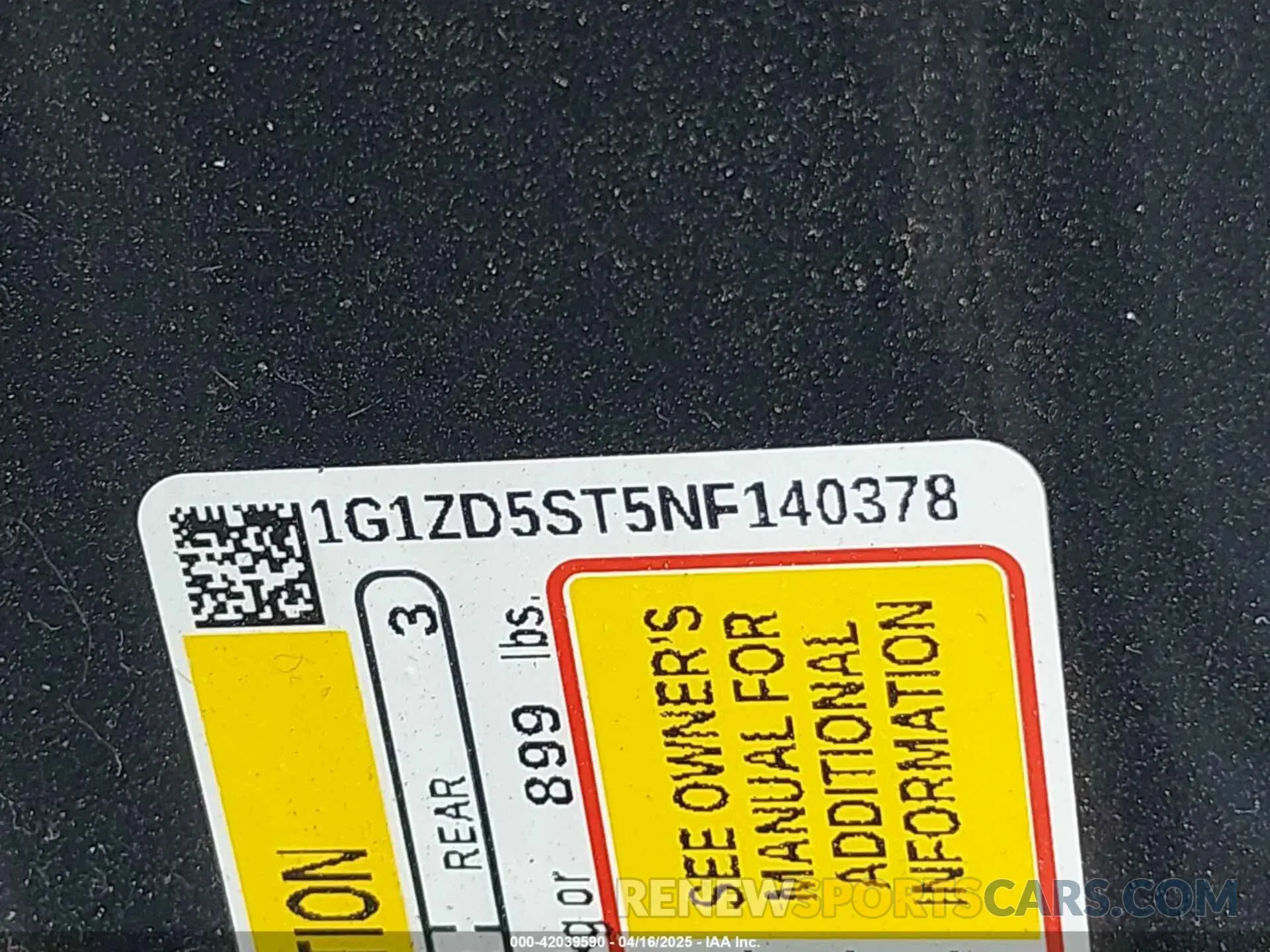 9 Photograph of a damaged car 1G1ZD5ST5NF140378 CHEVROLET MALIBU 2022