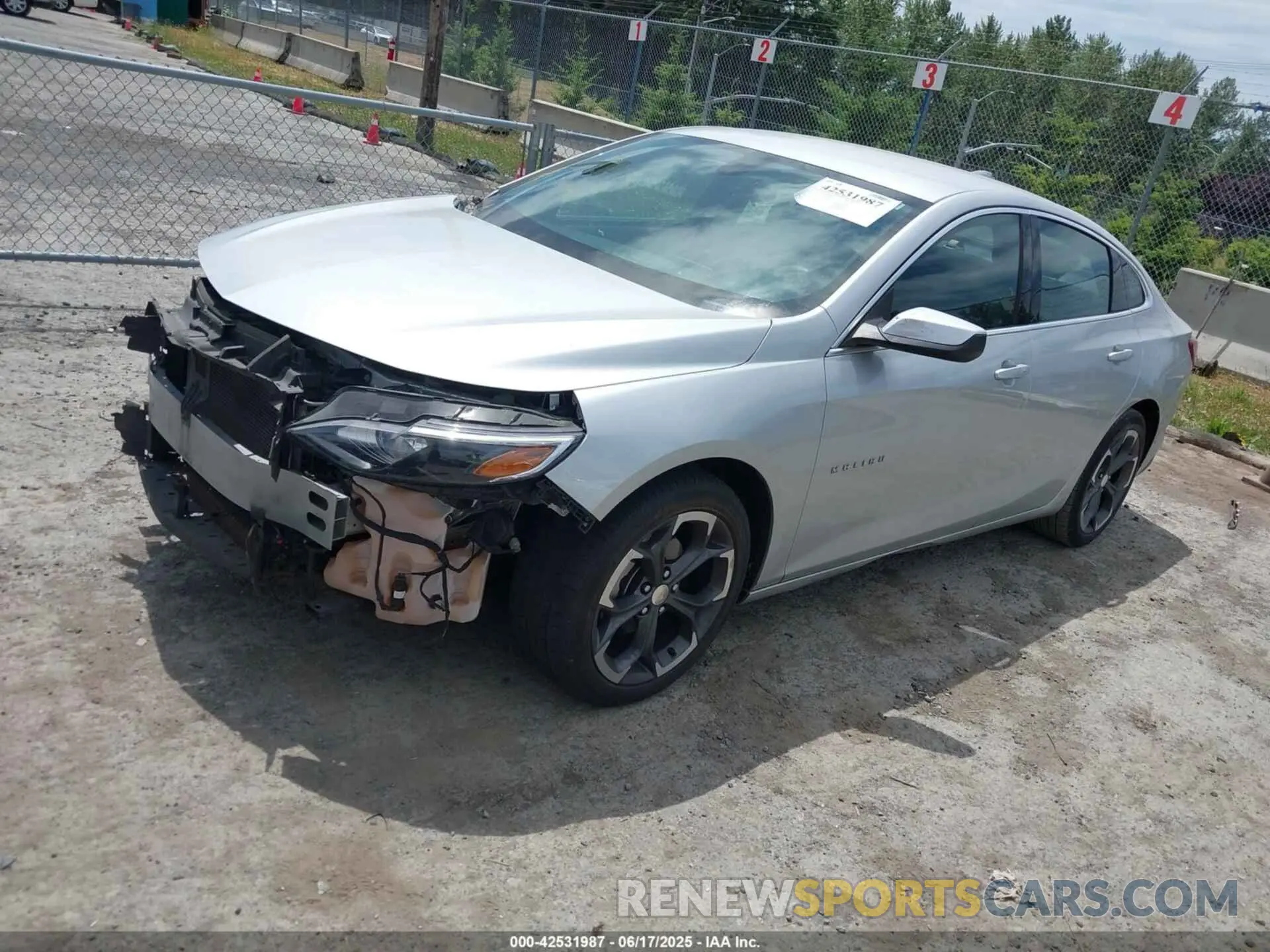 2 Photograph of a damaged car 1G1ZD5ST7NF140009 CHEVROLET MALIBU 2022