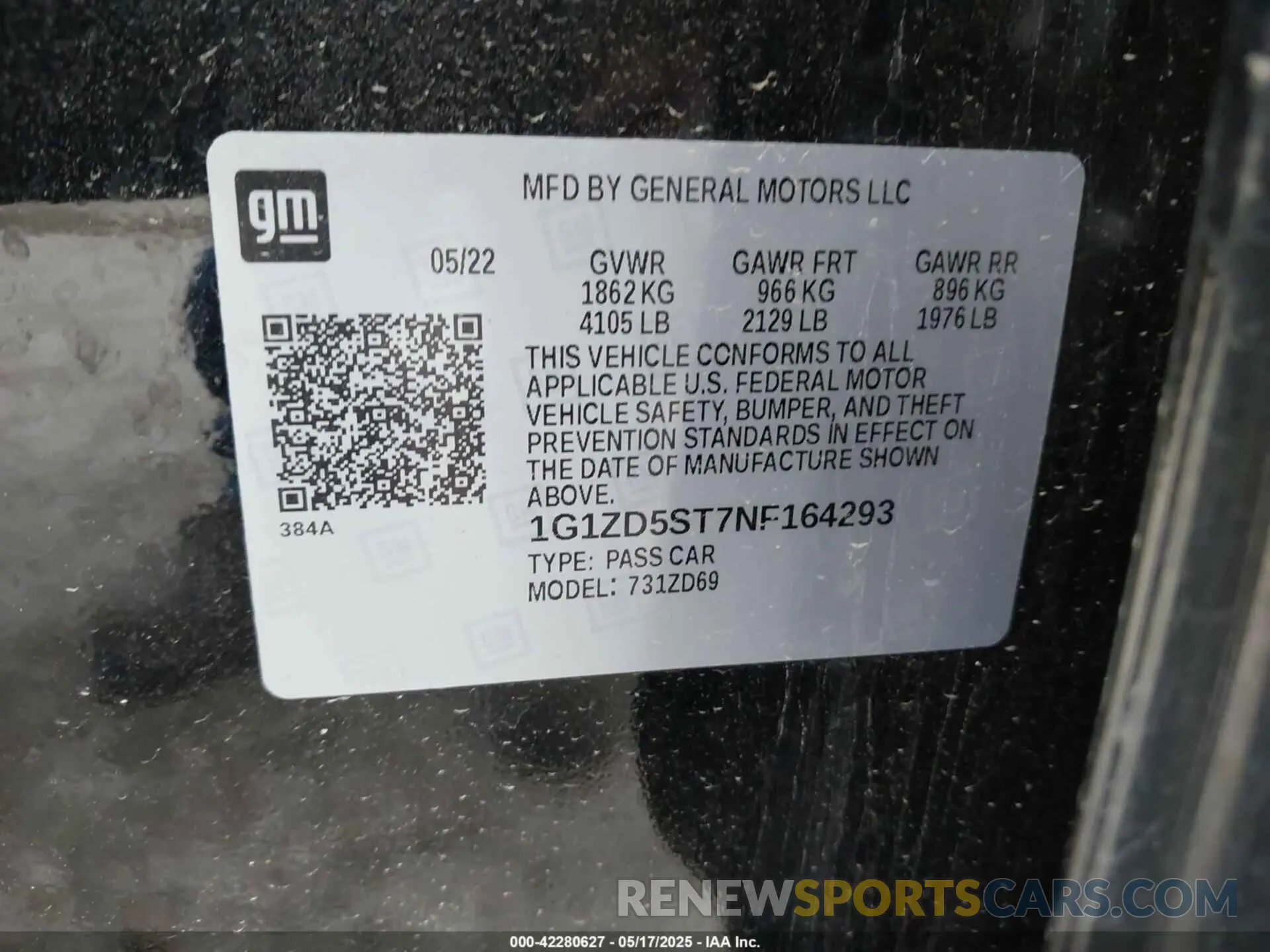 9 Photograph of a damaged car 1G1ZD5ST7NF164293 CHEVROLET MALIBU 2022