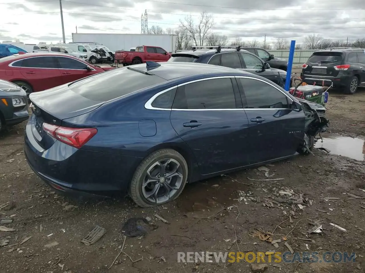 3 Photograph of a damaged car 1G1ZD5ST7NF183720 CHEVROLET MALIBU 2022