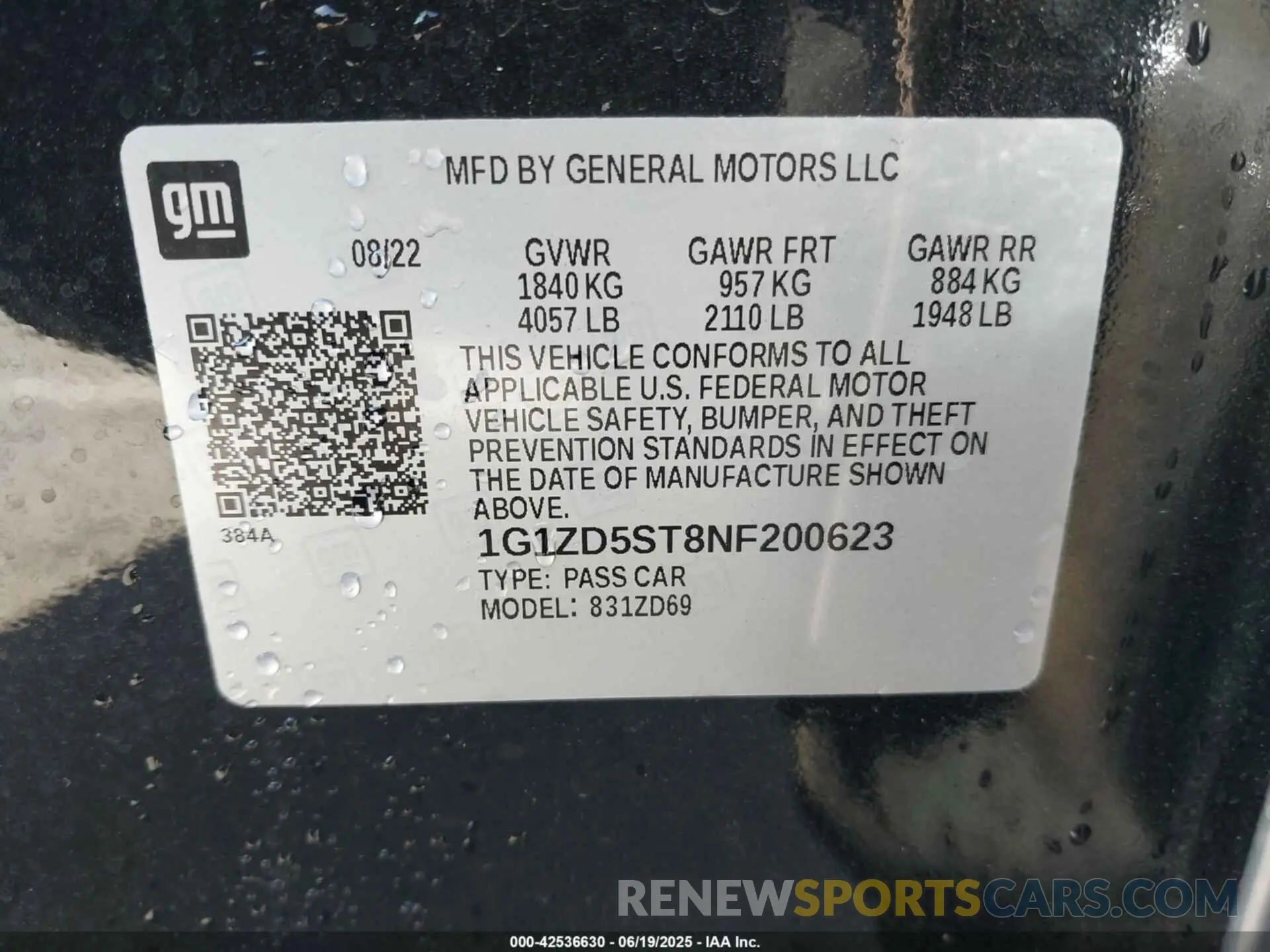 9 Photograph of a damaged car 1G1ZD5ST8NF200623 CHEVROLET MALIBU 2022