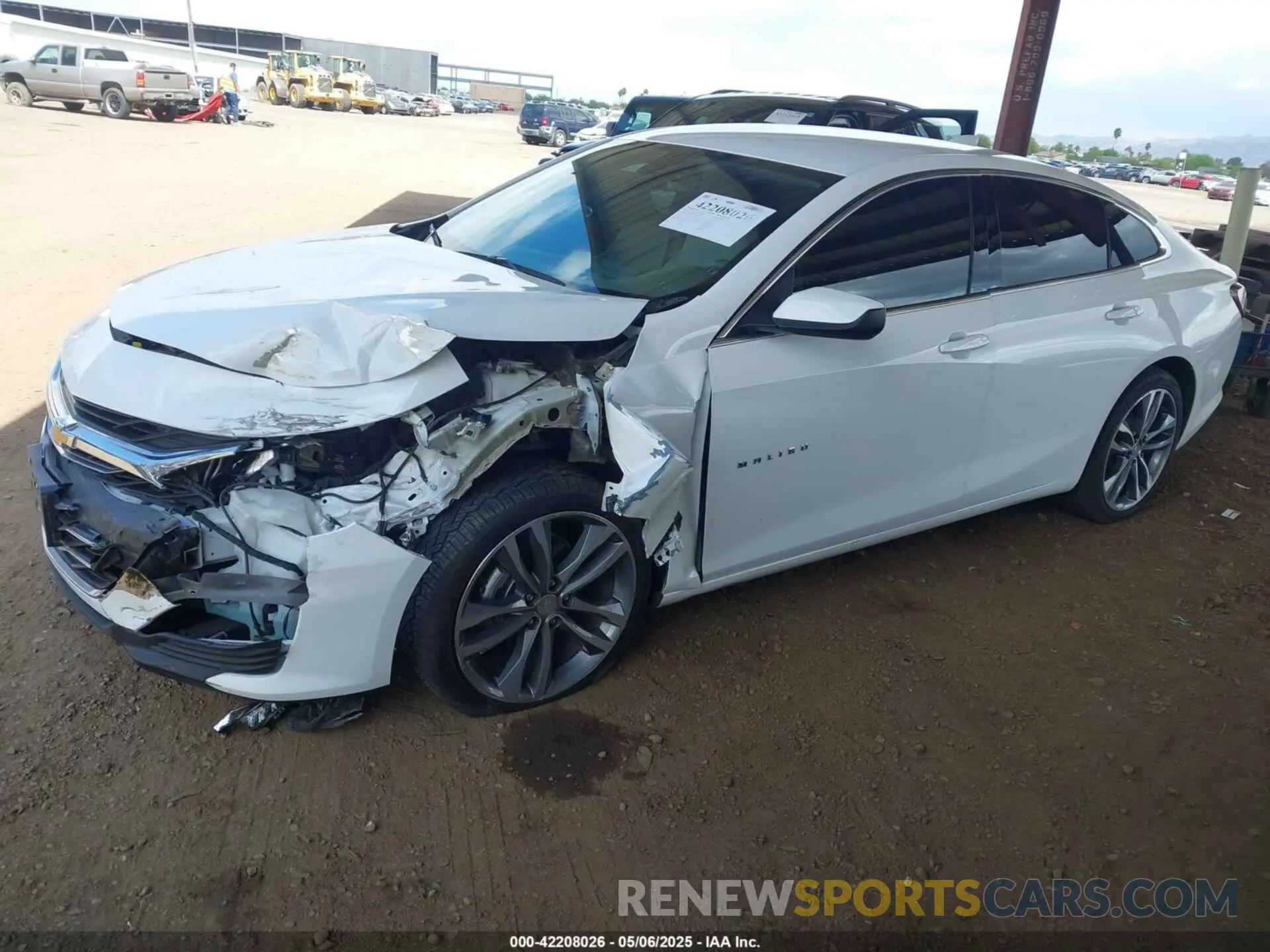 2 Photograph of a damaged car 1G1ZD5ST9NF129416 CHEVROLET MALIBU 2022