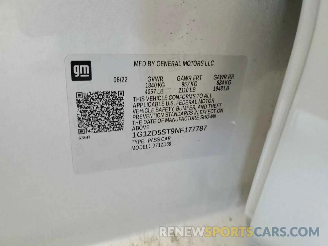 13 Photograph of a damaged car 1G1ZD5ST9NF177787 CHEVROLET MALIBU 2022