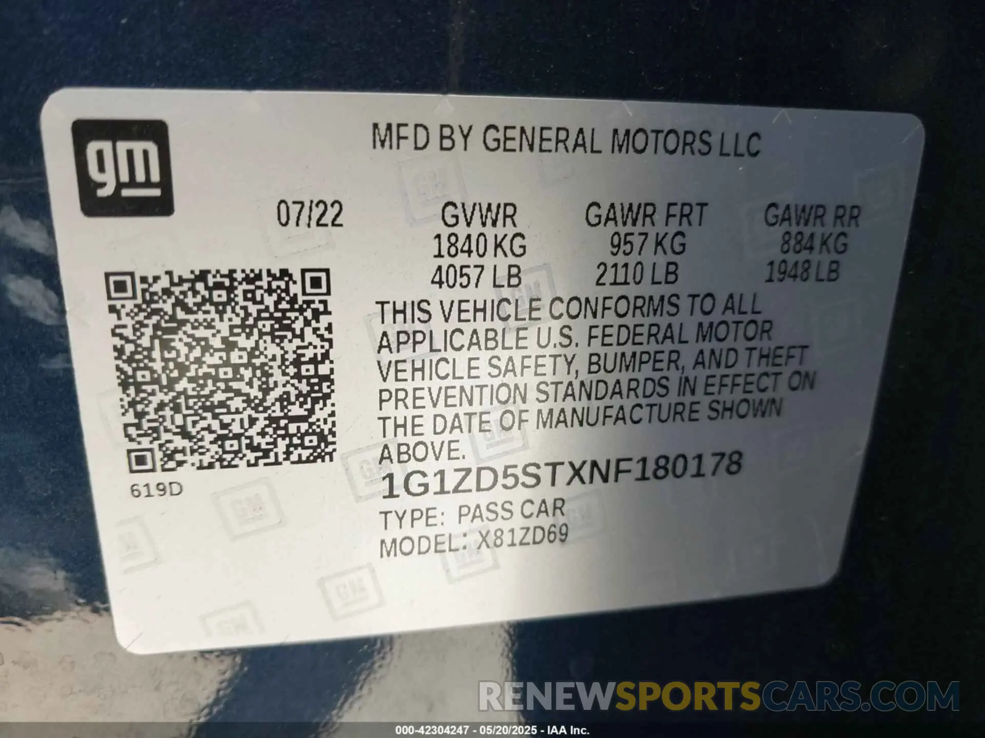 9 Фотография поврежденного автомобиля 1G1ZD5STXNF180178 CHEVROLET MALIBU 2022