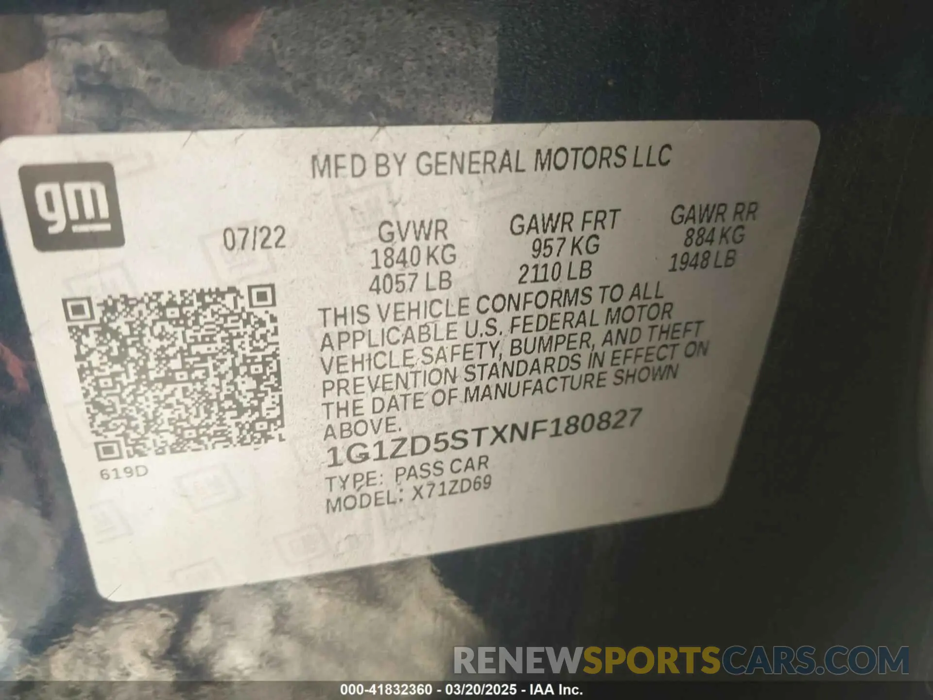 9 Photograph of a damaged car 1G1ZD5STXNF180827 CHEVROLET MALIBU 2022