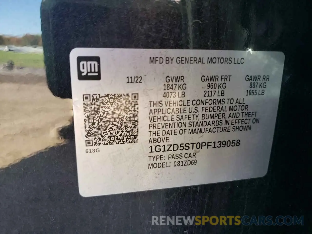13 Photograph of a damaged car 1G1ZD5ST0PF139058 CHEVROLET MALIBU 2023