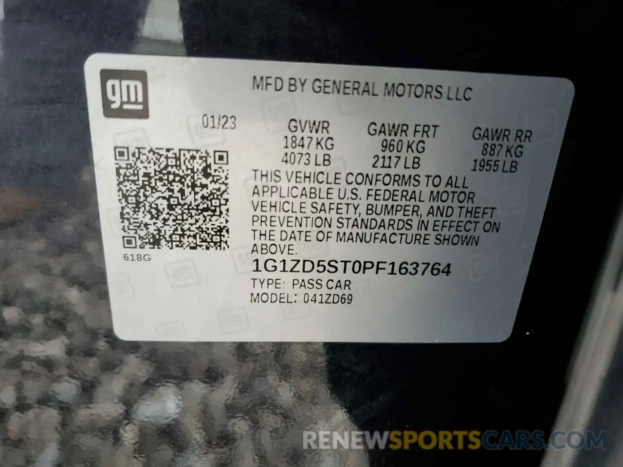 13 Photograph of a damaged car 1G1ZD5ST0PF163764 CHEVROLET MALIBU 2023