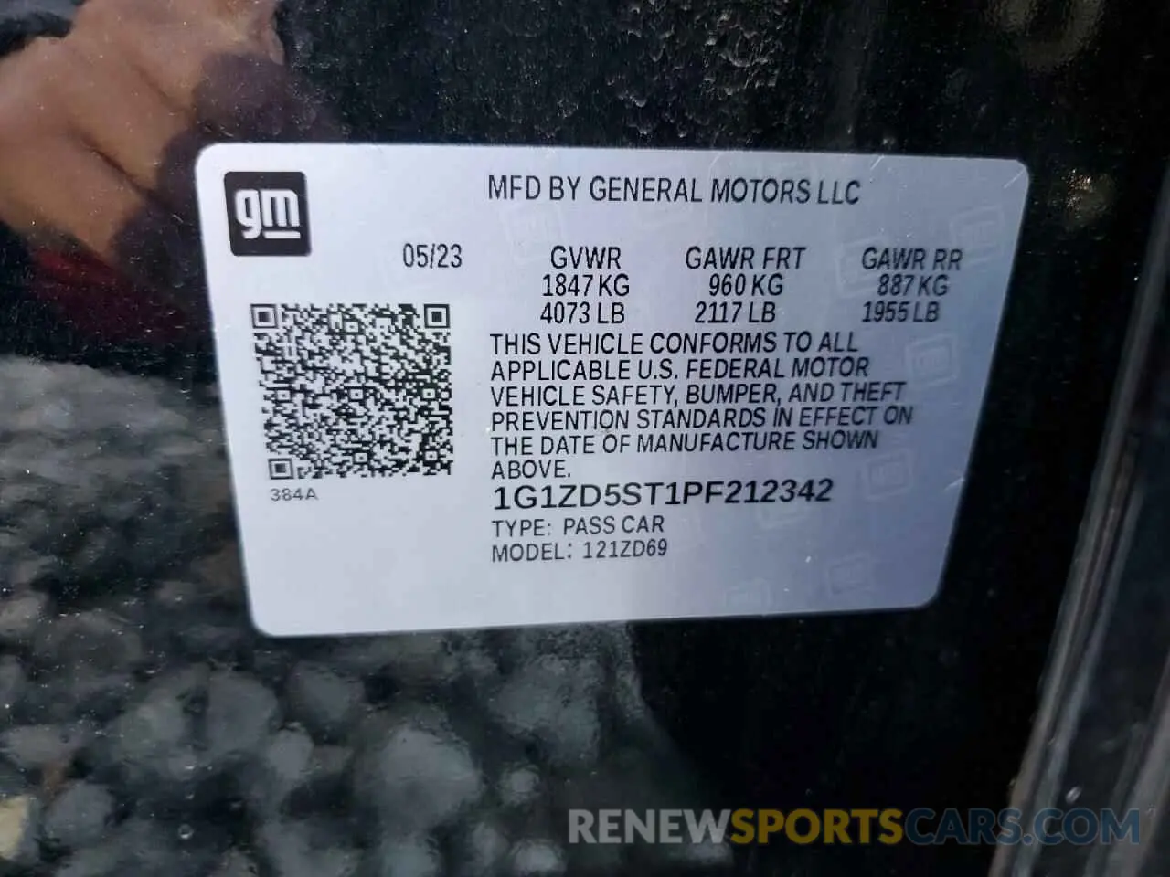 12 Photograph of a damaged car 1G1ZD5ST1PF212342 CHEVROLET MALIBU 2023