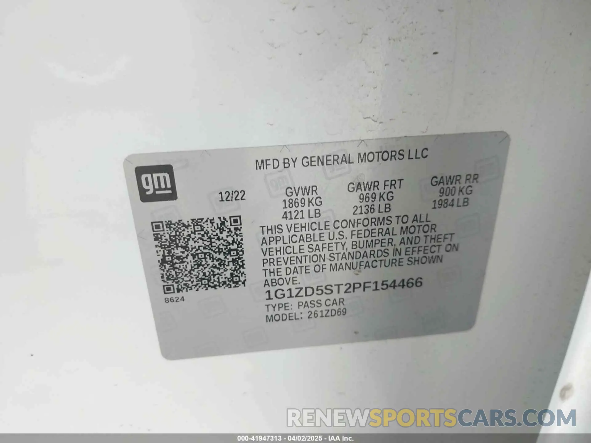 9 Фотография поврежденного автомобиля 1G1ZD5ST2PF154466 CHEVROLET MALIBU 2023