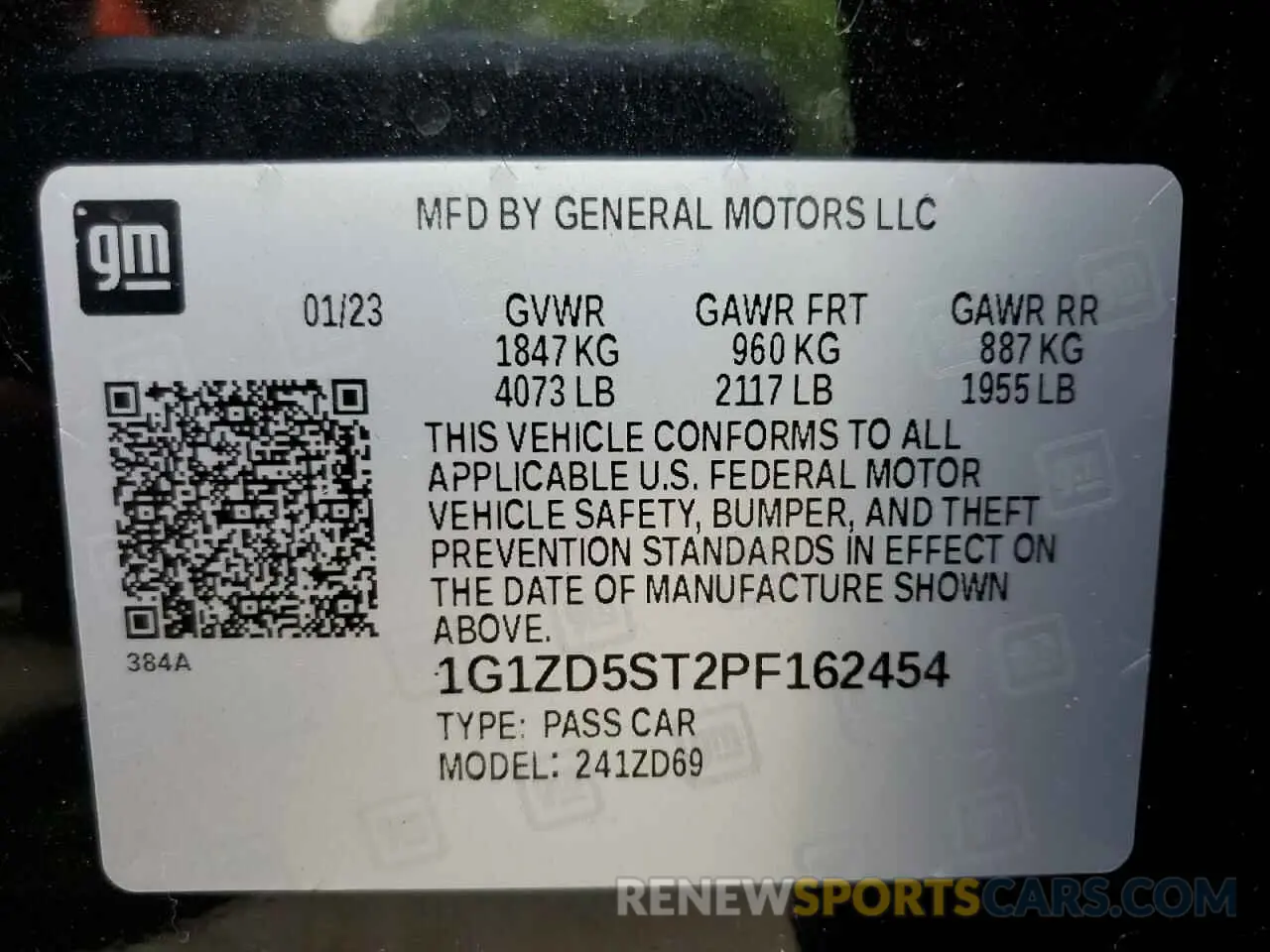 13 Photograph of a damaged car 1G1ZD5ST2PF162454 CHEVROLET MALIBU 2023