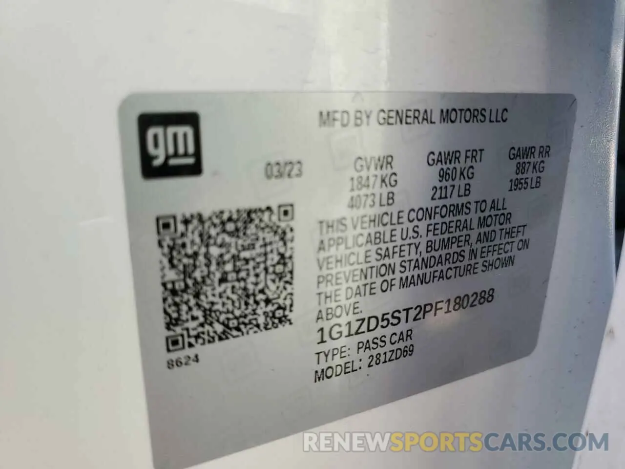 12 Photograph of a damaged car 1G1ZD5ST2PF180288 CHEVROLET MALIBU 2023