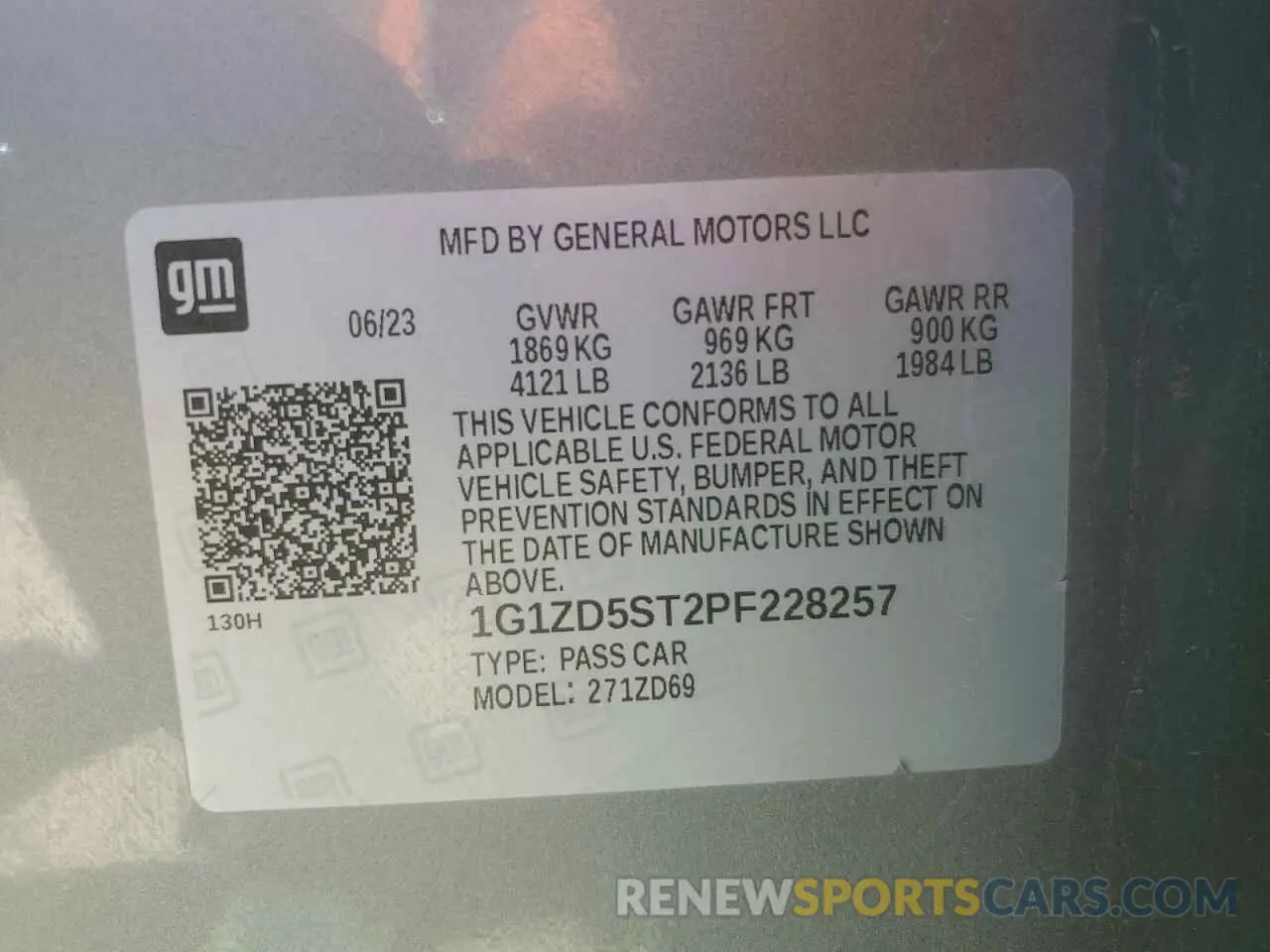 12 Photograph of a damaged car 1G1ZD5ST2PF228257 CHEVROLET MALIBU 2023