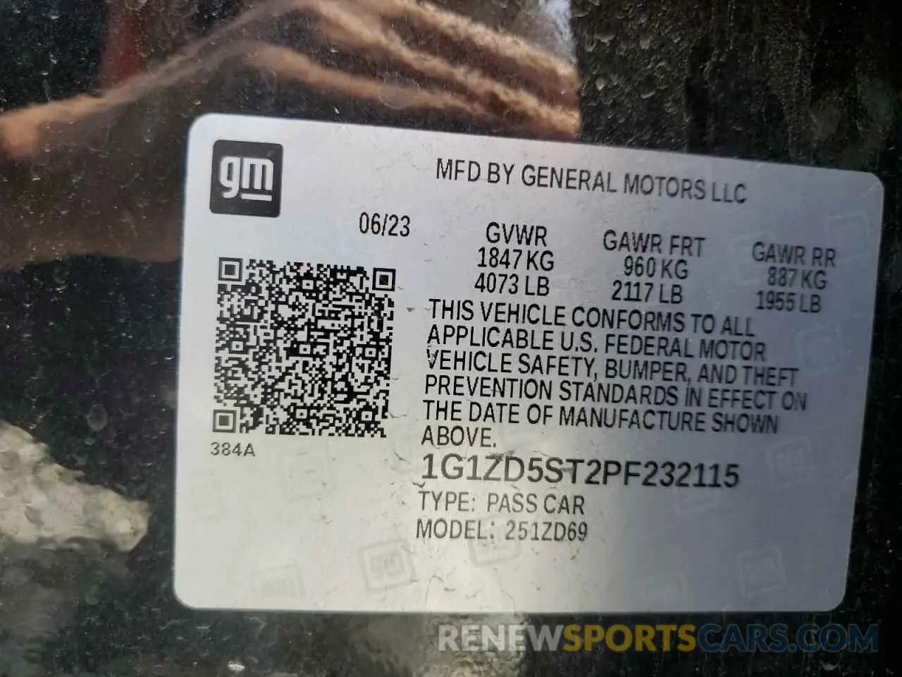 13 Photograph of a damaged car 1G1ZD5ST2PF232115 CHEVROLET MALIBU 2023