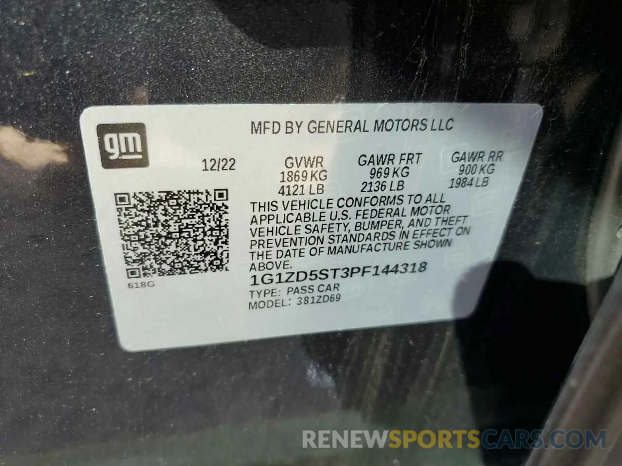 13 Photograph of a damaged car 1G1ZD5ST3PF144318 CHEVROLET MALIBU 2023