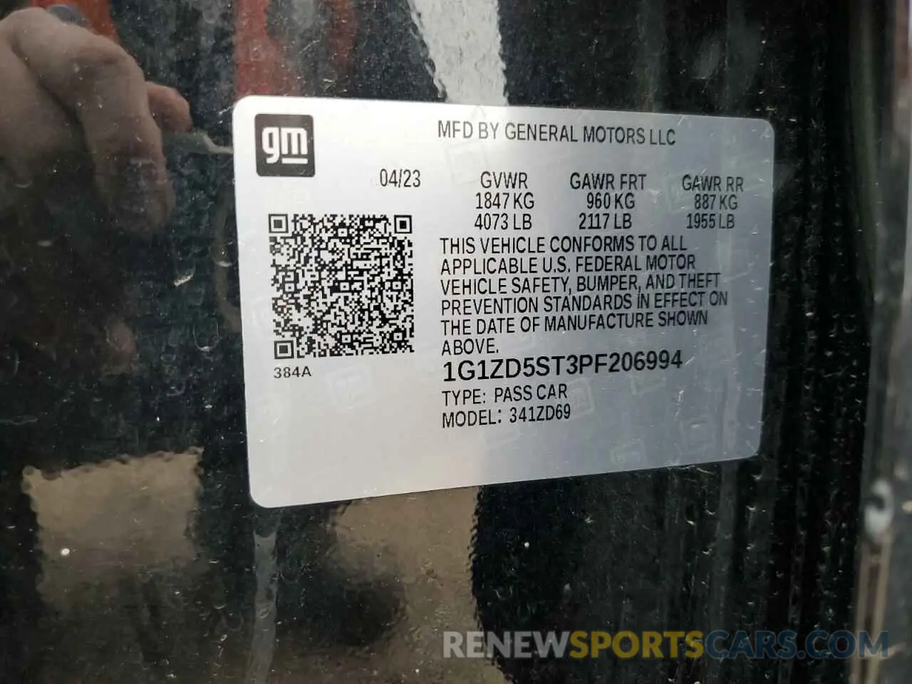 12 Photograph of a damaged car 1G1ZD5ST3PF206994 CHEVROLET MALIBU 2023
