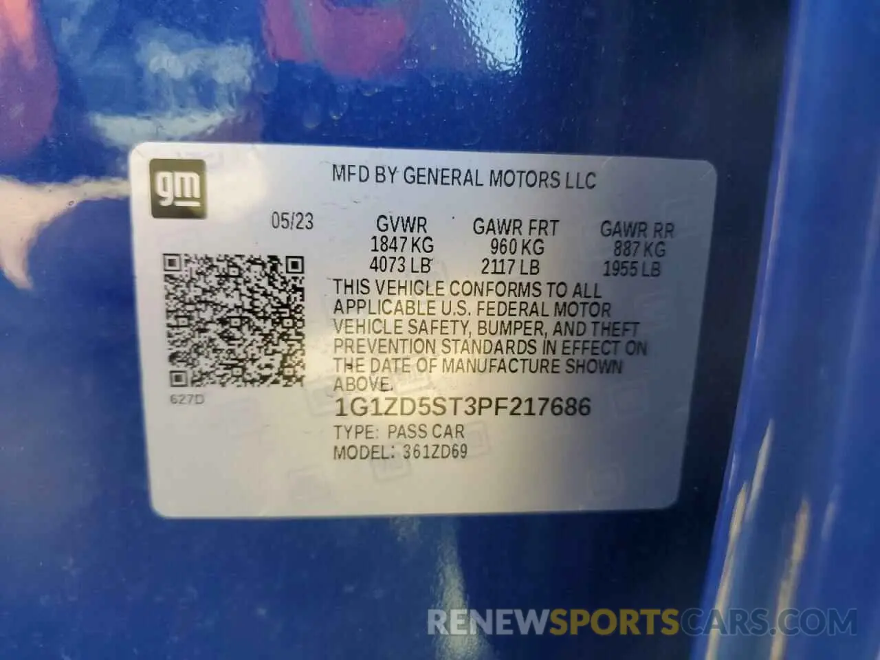 12 Photograph of a damaged car 1G1ZD5ST3PF217686 CHEVROLET MALIBU 2023