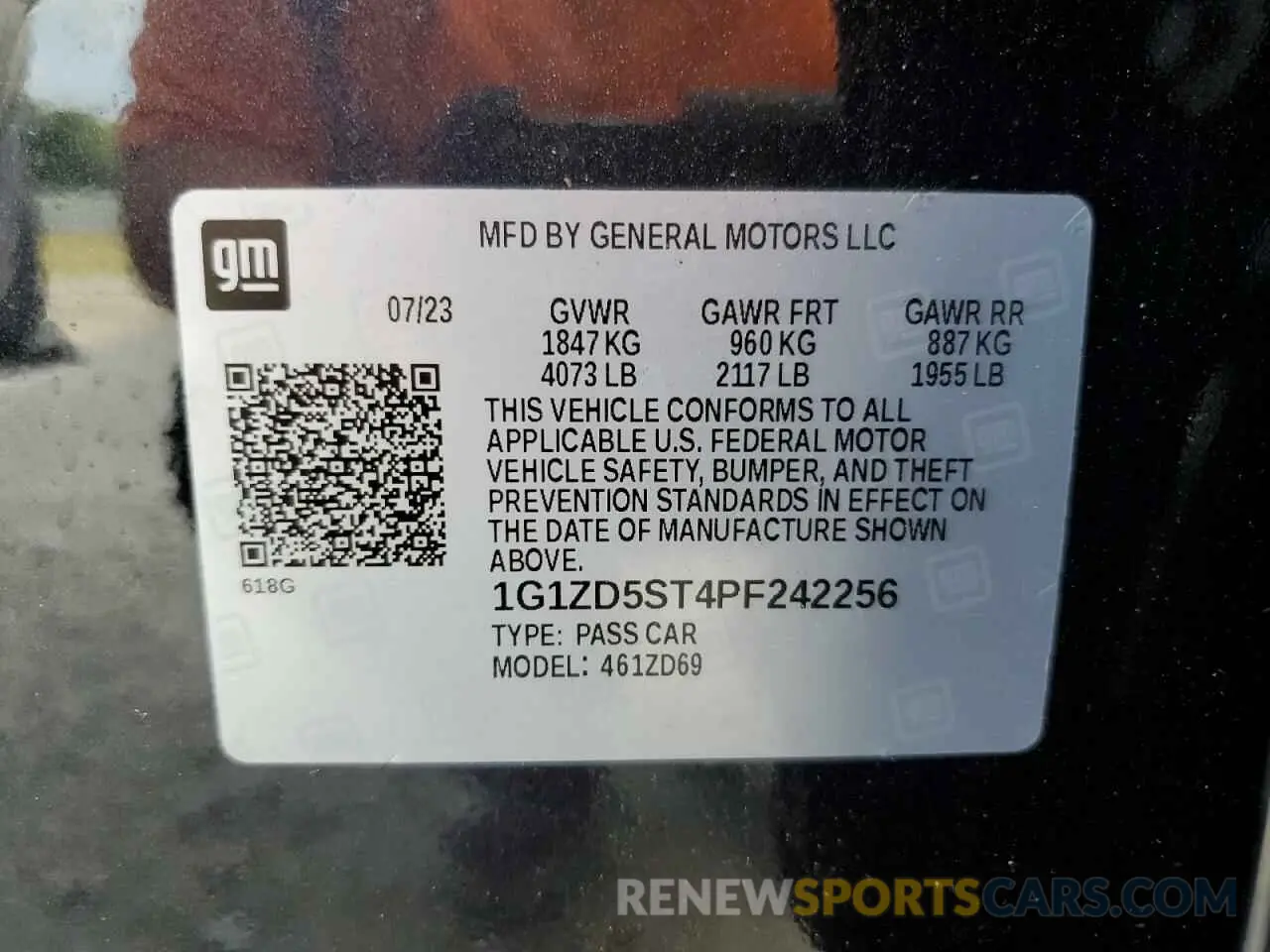 12 Фотография поврежденного автомобиля 1G1ZD5ST4PF242256 CHEVROLET MALIBU 2023