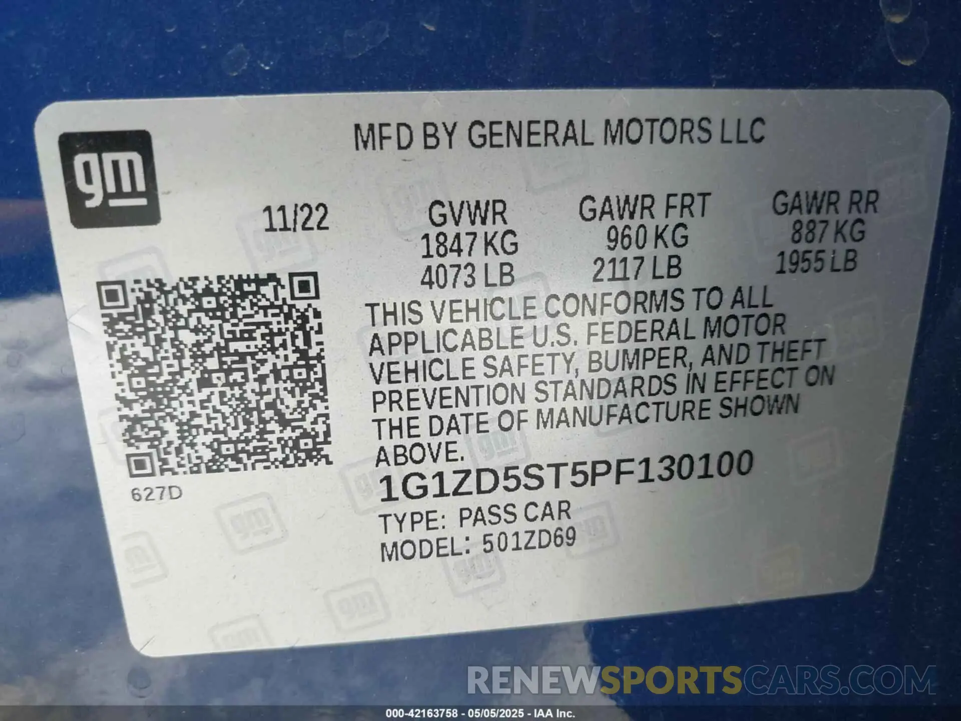 9 Фотография поврежденного автомобиля 1G1ZD5ST5PF130100 CHEVROLET MALIBU 2023