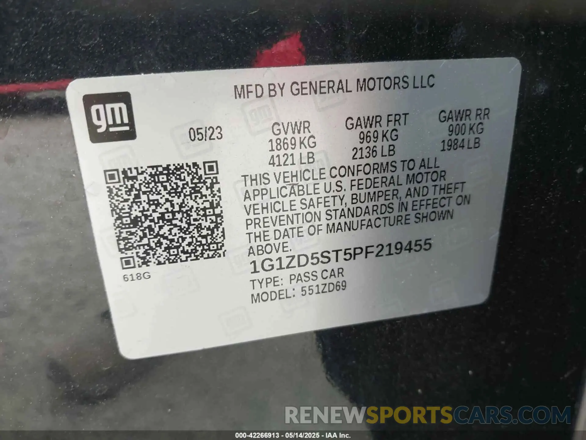 9 Photograph of a damaged car 1G1ZD5ST5PF219455 CHEVROLET MALIBU 2023