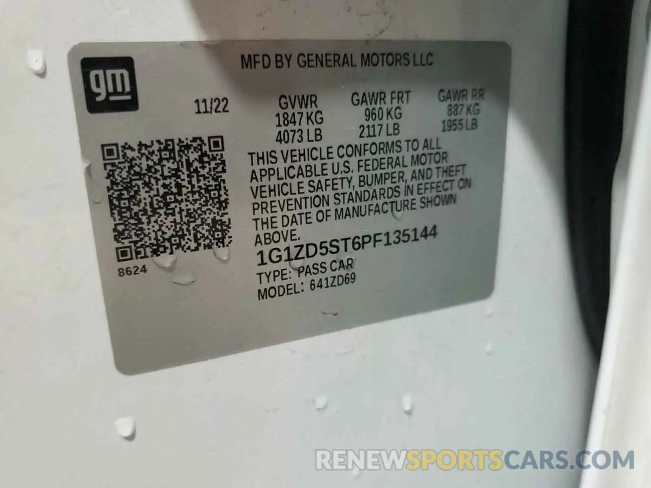 12 Фотография поврежденного автомобиля 1G1ZD5ST6PF135144 CHEVROLET MALIBU 2023