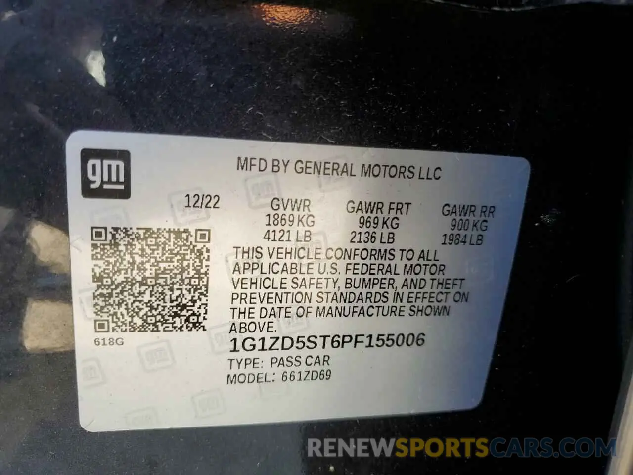 14 Фотография поврежденного автомобиля 1G1ZD5ST6PF155006 CHEVROLET MALIBU 2023