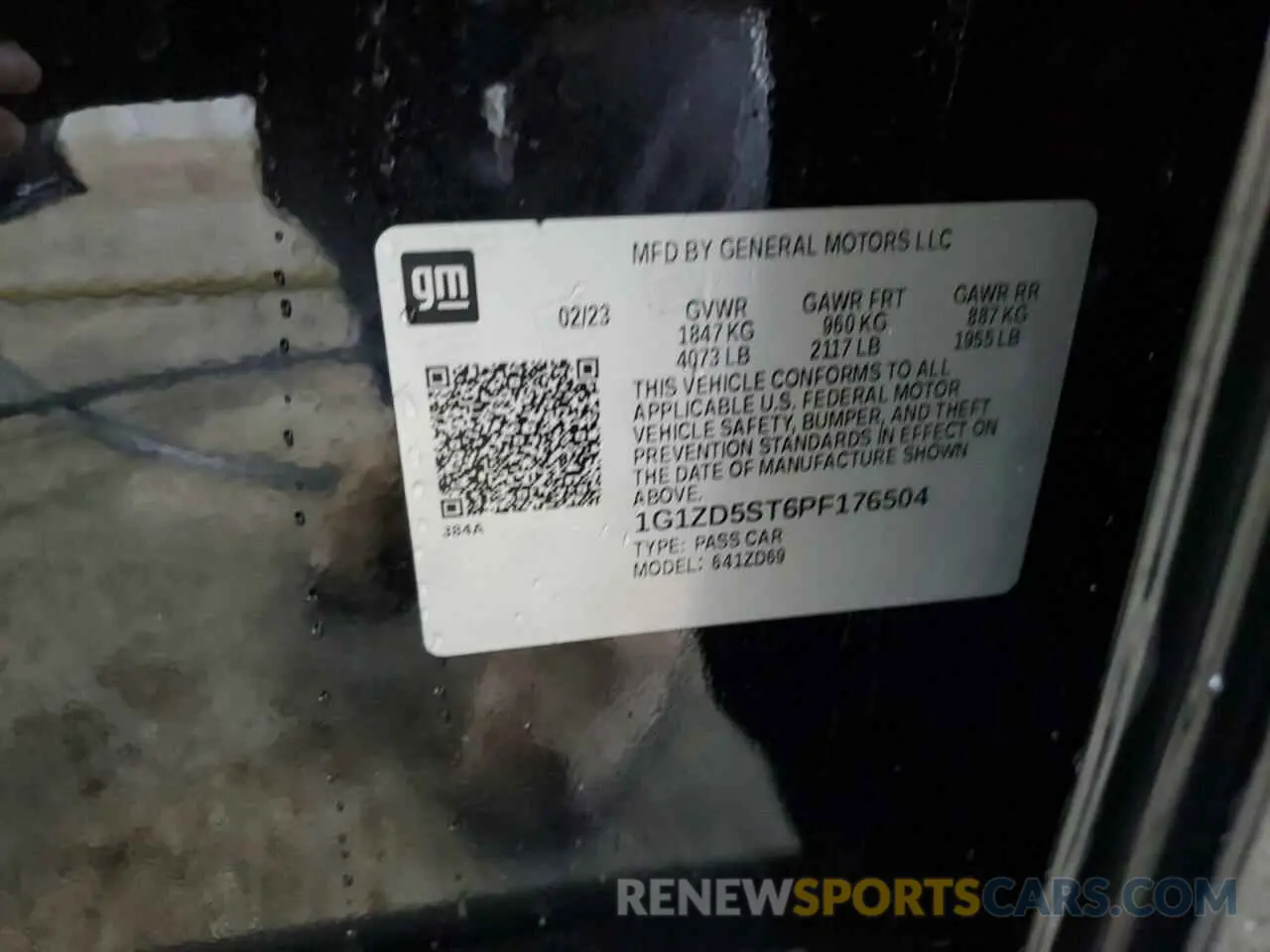 12 Фотография поврежденного автомобиля 1G1ZD5ST6PF176504 CHEVROLET MALIBU 2023