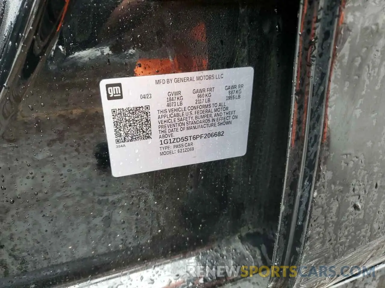 12 Photograph of a damaged car 1G1ZD5ST6PF206682 CHEVROLET MALIBU 2023