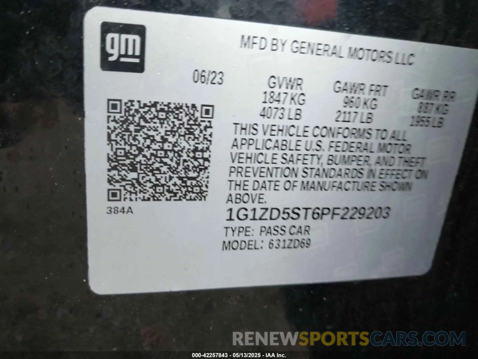 9 Photograph of a damaged car 1G1ZD5ST6PF229203 CHEVROLET MALIBU 2023