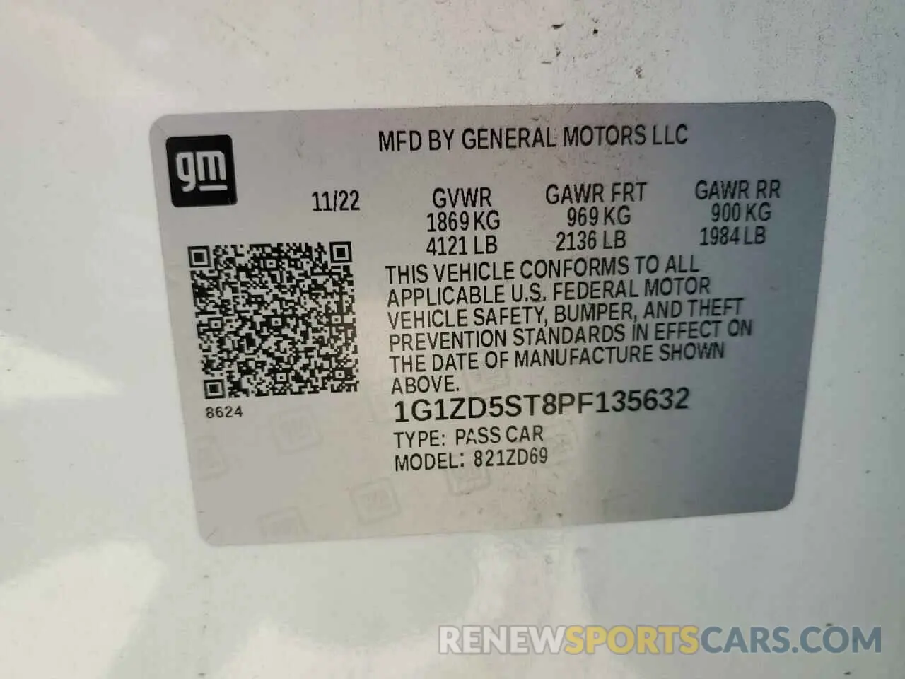 12 Фотография поврежденного автомобиля 1G1ZD5ST8PF135632 CHEVROLET MALIBU 2023