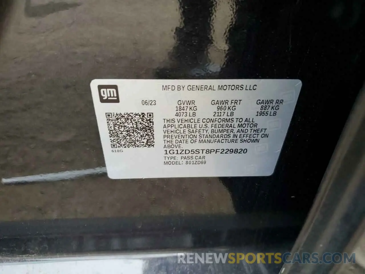 12 Photograph of a damaged car 1G1ZD5ST8PF229820 CHEVROLET MALIBU 2023