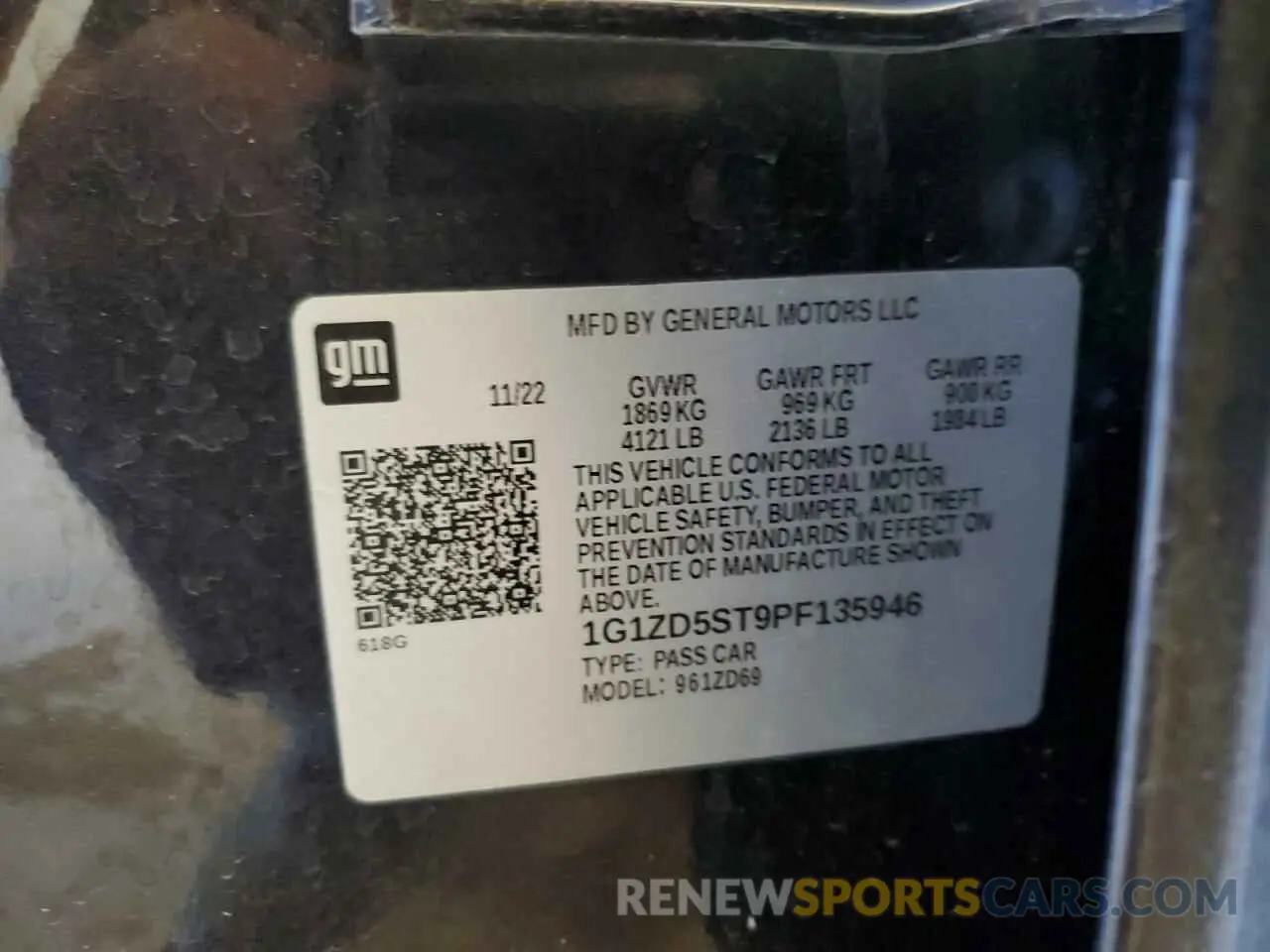 13 Фотография поврежденного автомобиля 1G1ZD5ST9PF135946 CHEVROLET MALIBU 2023