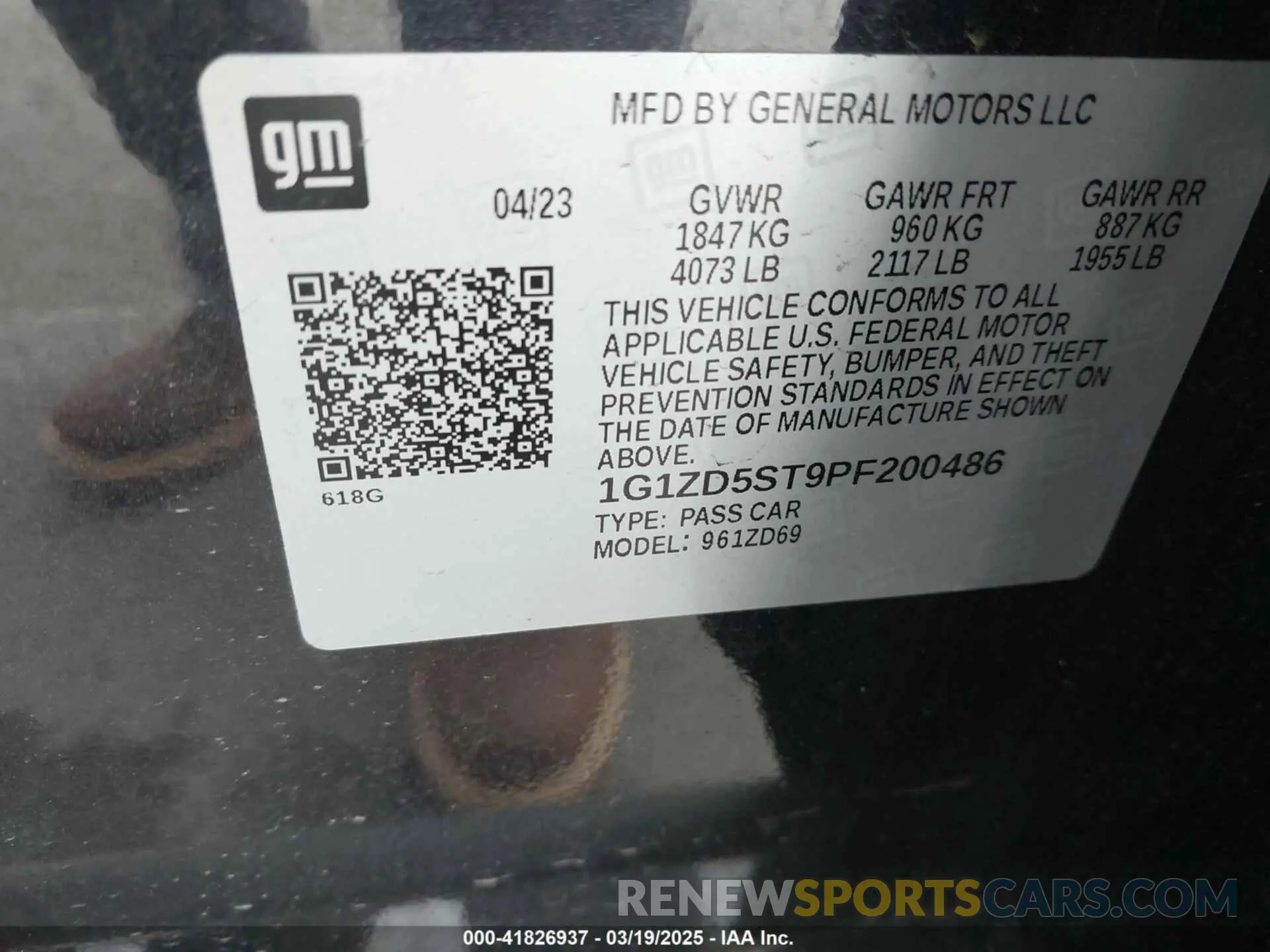9 Фотография поврежденного автомобиля 1G1ZD5ST9PF200486 CHEVROLET MALIBU 2023