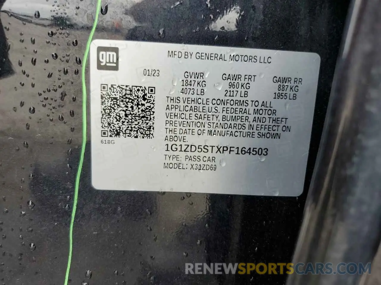 13 Photograph of a damaged car 1G1ZD5STXPF164503 CHEVROLET MALIBU 2023