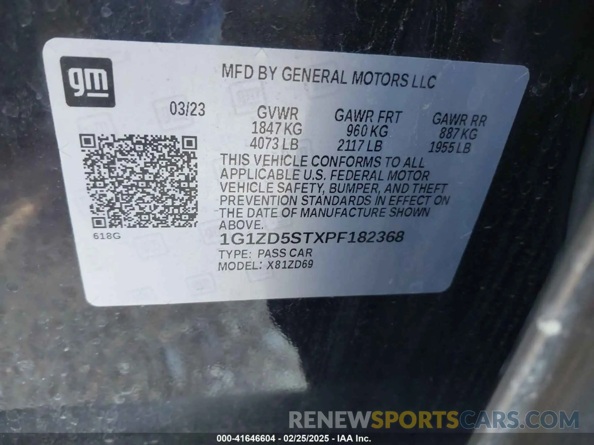 9 Фотография поврежденного автомобиля 1G1ZD5STXPF182368 CHEVROLET MALIBU 2023