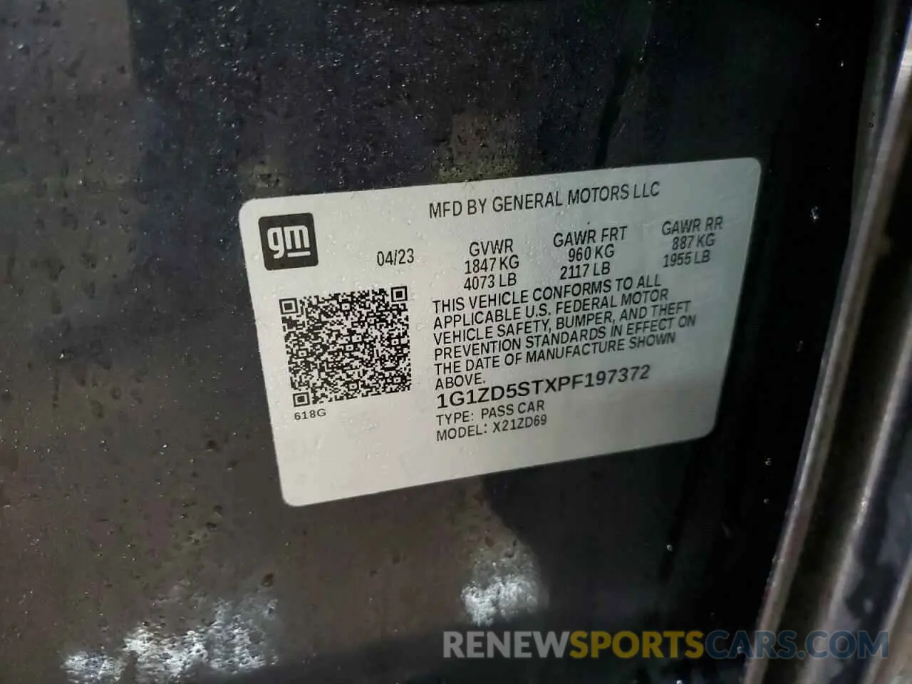 13 Photograph of a damaged car 1G1ZD5STXPF197372 CHEVROLET MALIBU 2023
