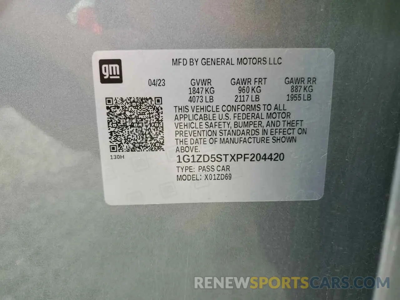 12 Photograph of a damaged car 1G1ZD5STXPF204420 CHEVROLET MALIBU 2023
