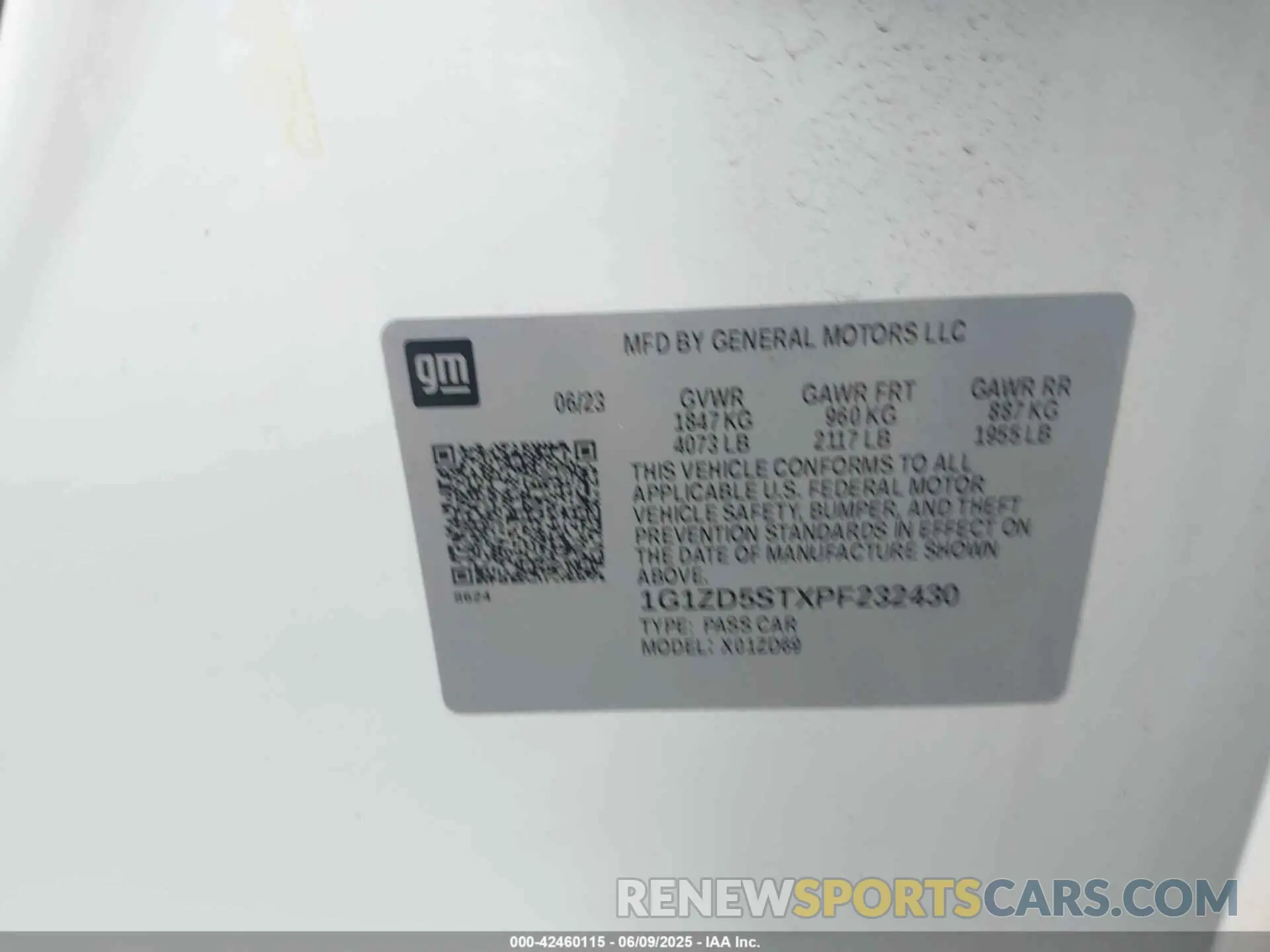 9 Фотография поврежденного автомобиля 1G1ZD5STXPF232430 CHEVROLET MALIBU 2023