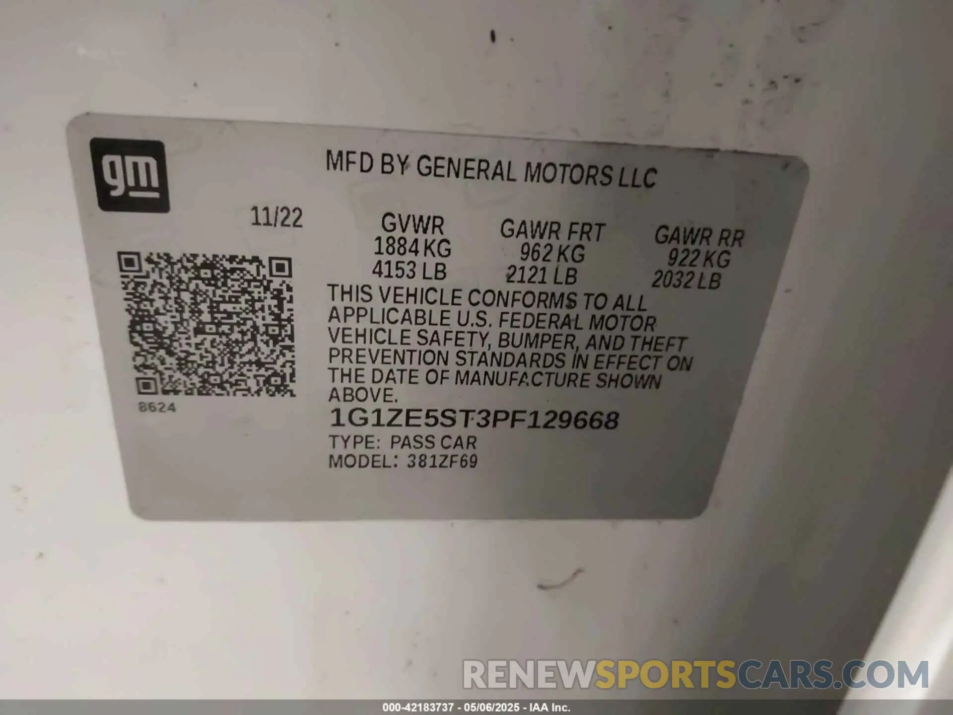 9 Photograph of a damaged car 1G1ZE5ST3PF129668 CHEVROLET MALIBU 2023
