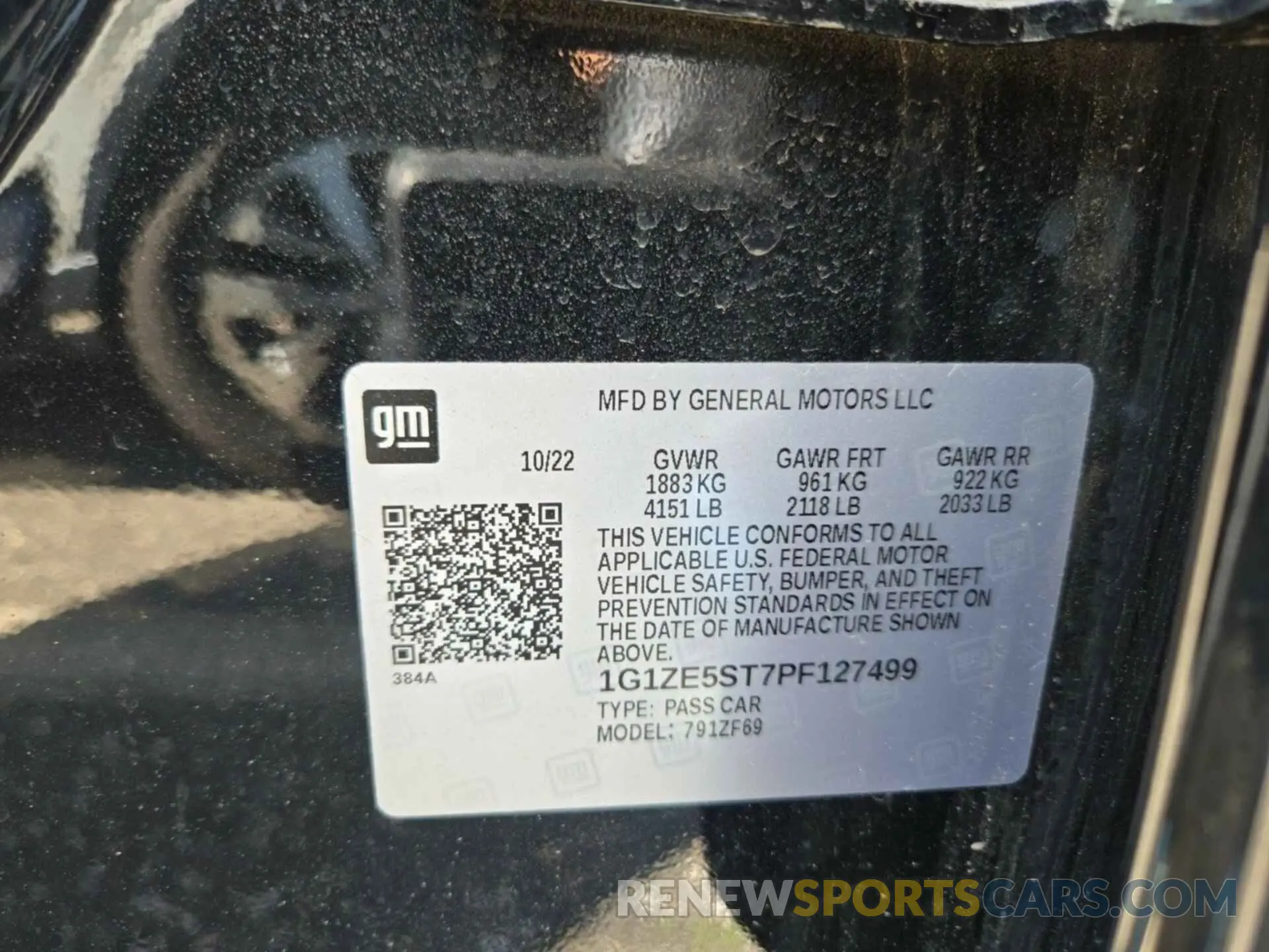 33 Photograph of a damaged car 1G1ZE5ST7PF127499 CHEVROLET MALIBU 2023
