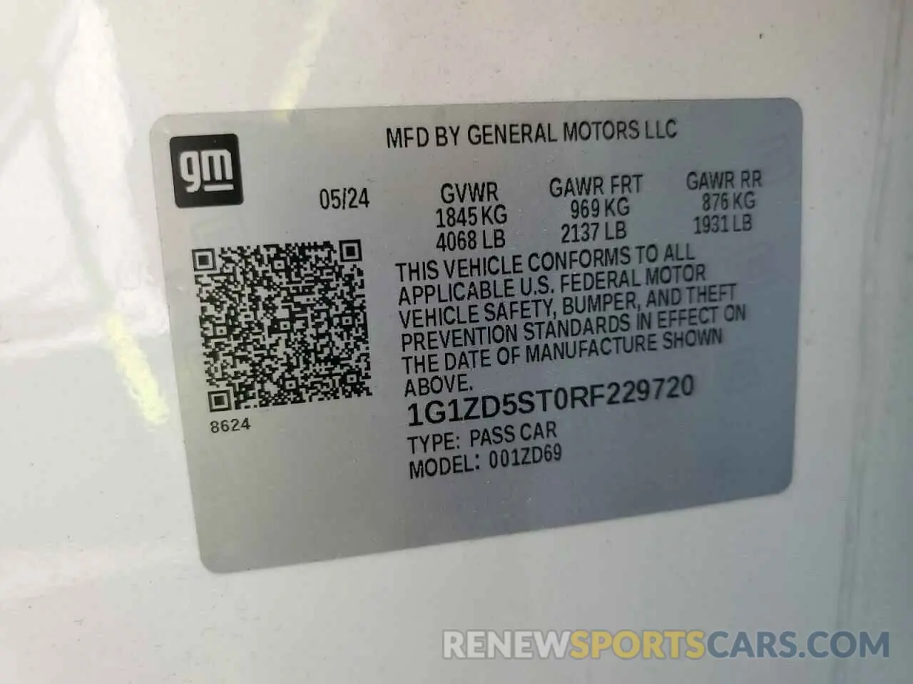 13 Photograph of a damaged car 1G1ZD5ST0RF229720 CHEVROLET MALIBU 2024