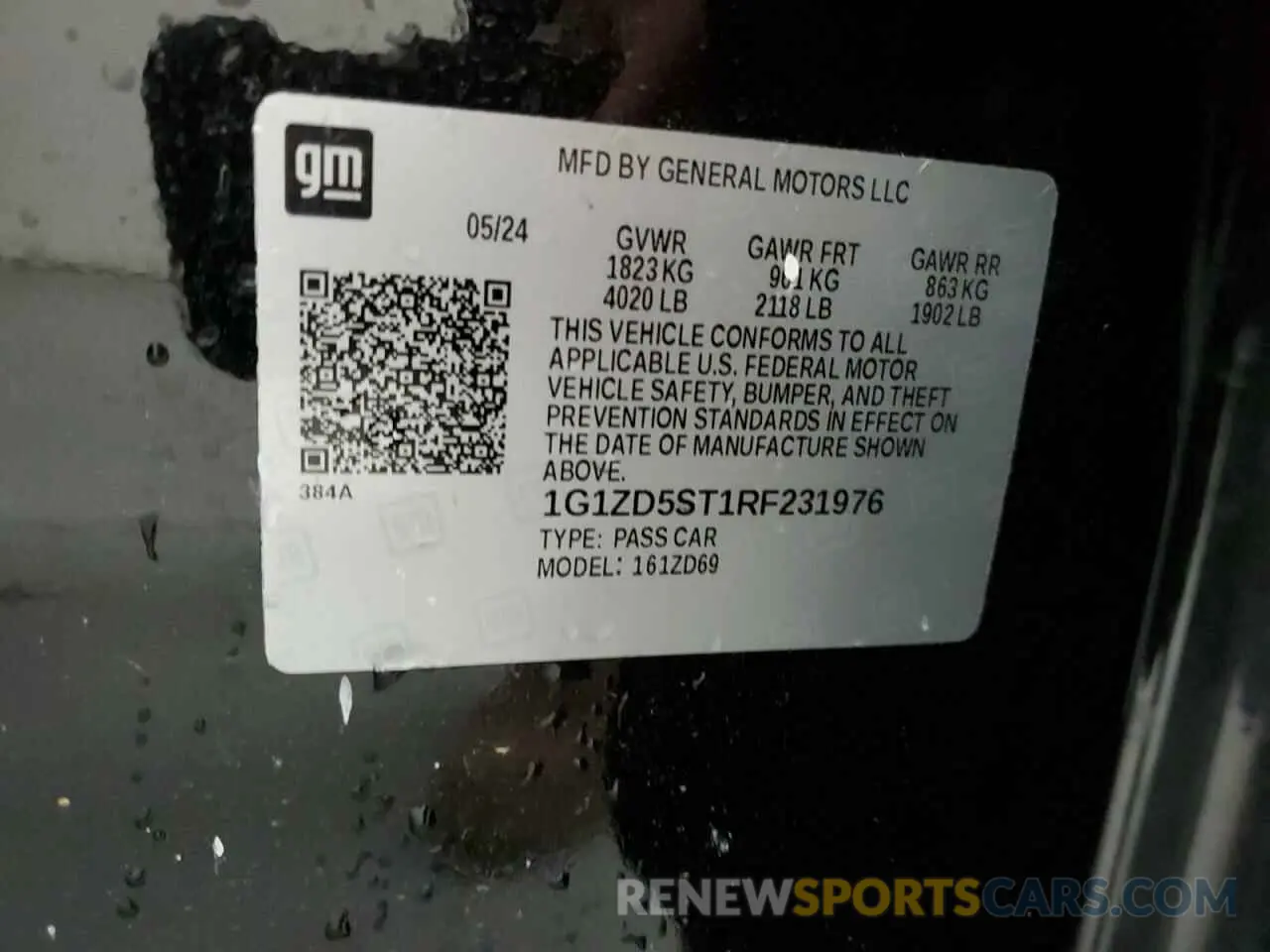 12 Photograph of a damaged car 1G1ZD5ST1RF231976 CHEVROLET MALIBU 2024