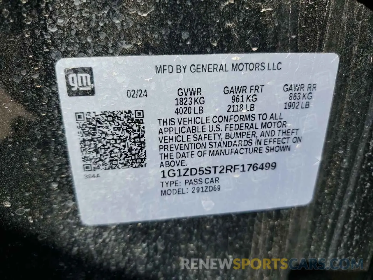 12 Фотография поврежденного автомобиля 1G1ZD5ST2RF176499 CHEVROLET MALIBU 2024
