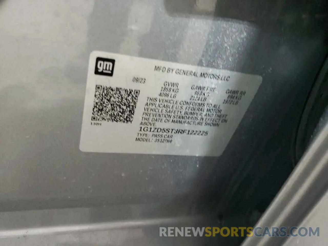 12 Photograph of a damaged car 1G1ZD5ST3RF122225 CHEVROLET MALIBU 2024
