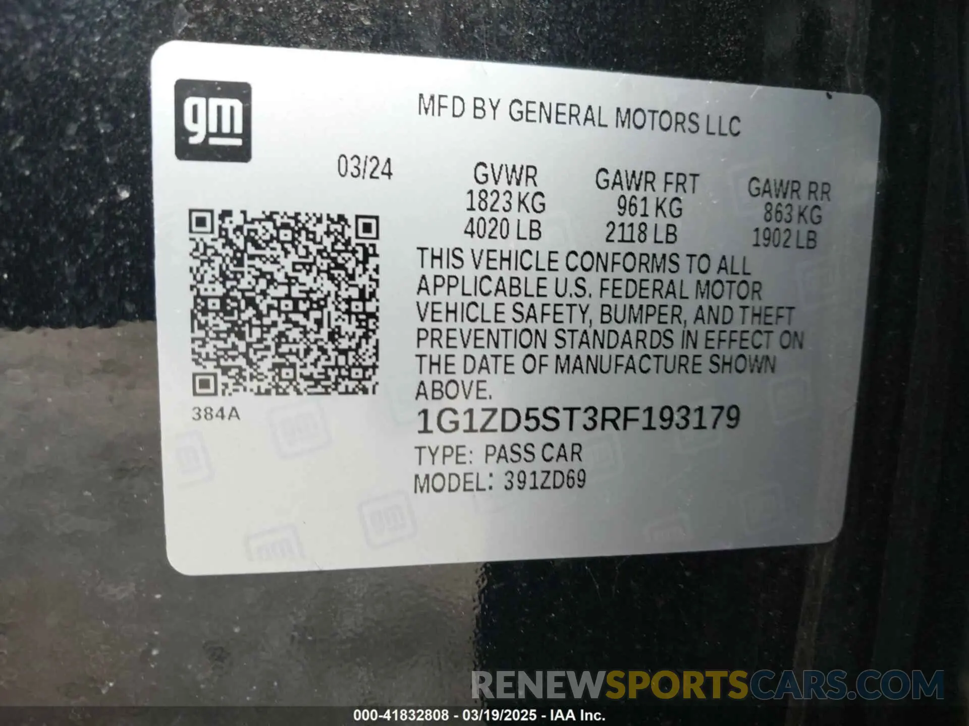 9 Photograph of a damaged car 1G1ZD5ST3RF193179 CHEVROLET MALIBU 2024