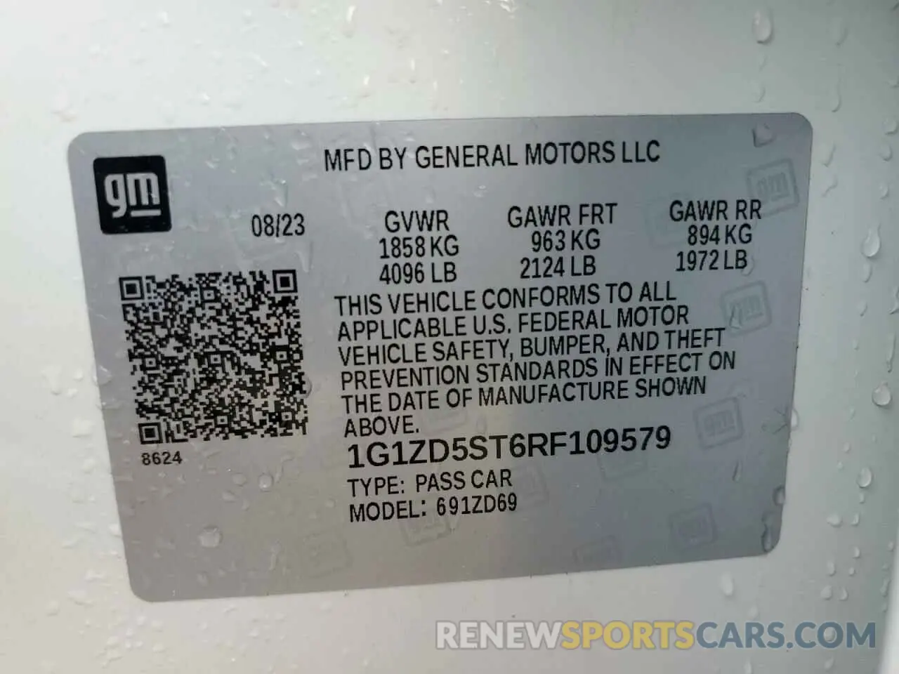 12 Фотография поврежденного автомобиля 1G1ZD5ST6RF109579 CHEVROLET MALIBU 2024